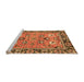 Sideview of Machine Washable Oriental Orange Traditional Area Rugs, wshabs2962org