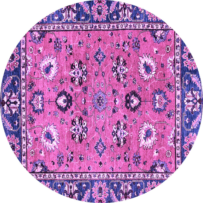 Round Oriental Purple Traditional Rug, abs2962pur