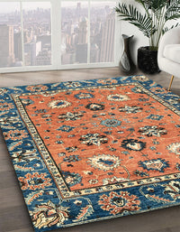 Abstract Camel Brown Oriental Rug, abs2962