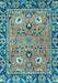 Oriental Light Blue Traditional Rug, abs2962lblu