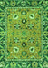 Machine Washable Oriental Green Traditional Area Rugs, wshabs2962grn