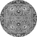 Round Oriental Gray Traditional Rug, abs2962gry