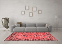 Machine Washable Oriental Red Traditional Rug, wshabs2962red