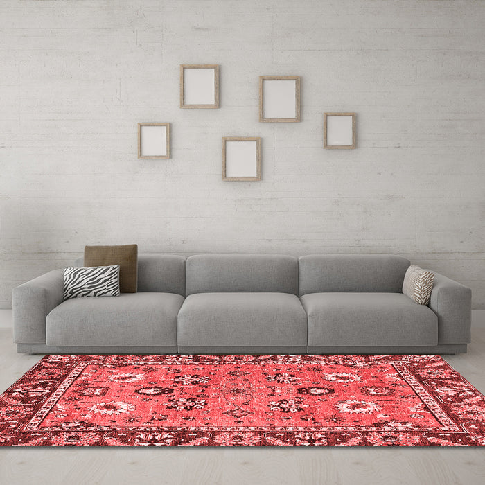 Traditional Red Washable Rugs