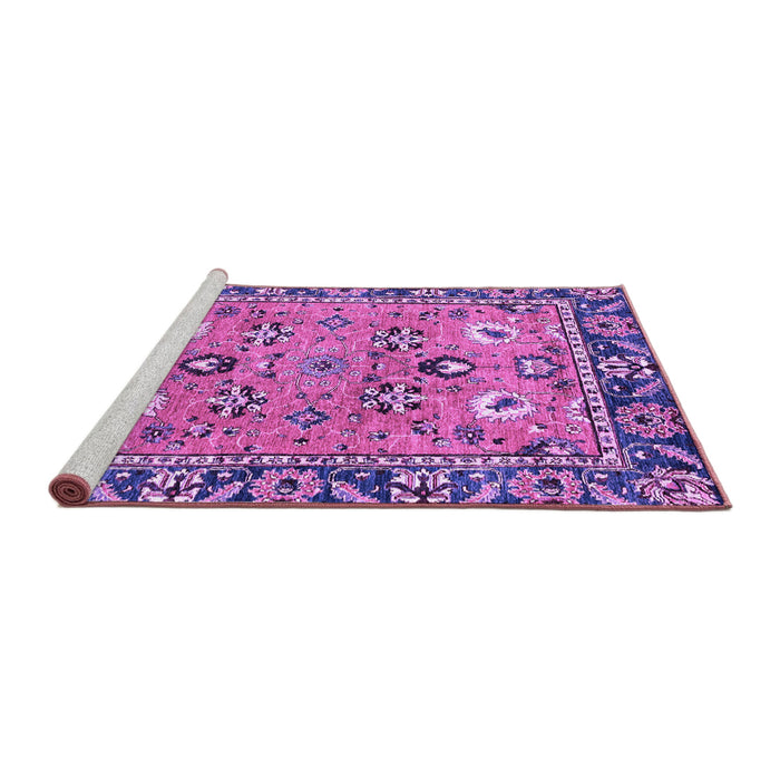 Sideview of Machine Washable Oriental Purple Traditional Area Rugs, wshabs2962pur