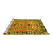 Sideview of Machine Washable Oriental Yellow Traditional Rug, wshabs2962yw