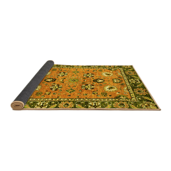 Sideview of Oriental Yellow Traditional Rug, abs2962yw