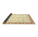 Sideview of Abstract Pastel Yellow Oriental Rug, abs2963