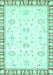 Machine Washable Oriental Turquoise Traditional Area Rugs, wshabs2963turq