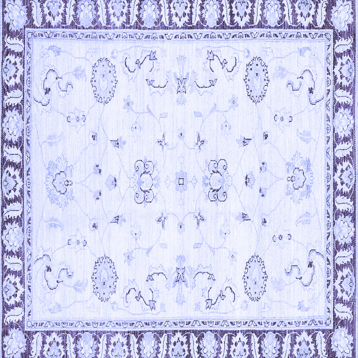 Square Machine Washable Oriental Blue Traditional Rug, wshabs2963blu