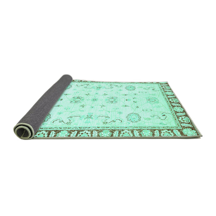 Sideview of Oriental Turquoise Traditional Rug, abs2963turq