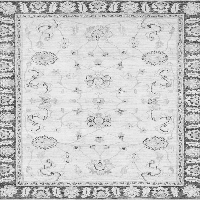 Square Machine Washable Oriental Gray Traditional Rug, wshabs2963gry