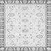 Square Machine Washable Oriental Gray Traditional Rug, wshabs2963gry