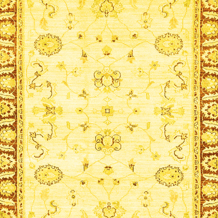 Machine Washable Oriental Yellow Traditional Rug, wshabs2963yw