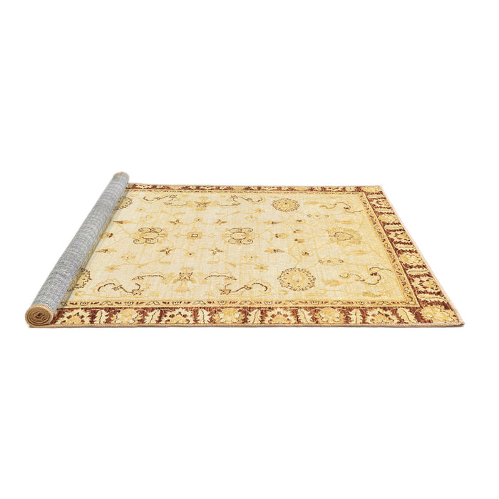 Sideview of Machine Washable Oriental Brown Traditional Rug, wshabs2963brn