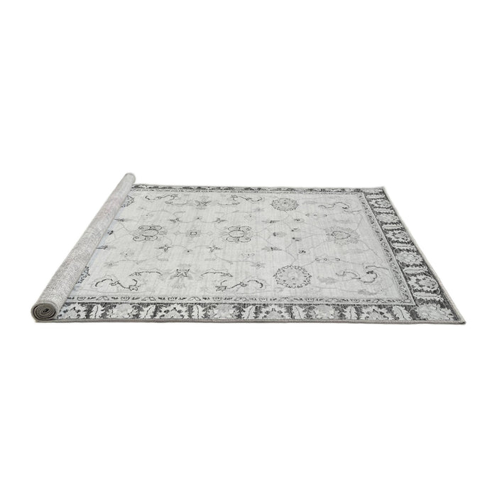 Sideview of Machine Washable Oriental Gray Traditional Rug, wshabs2963gry