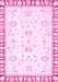 Machine Washable Oriental Pink Traditional Rug, wshabs2963pnk