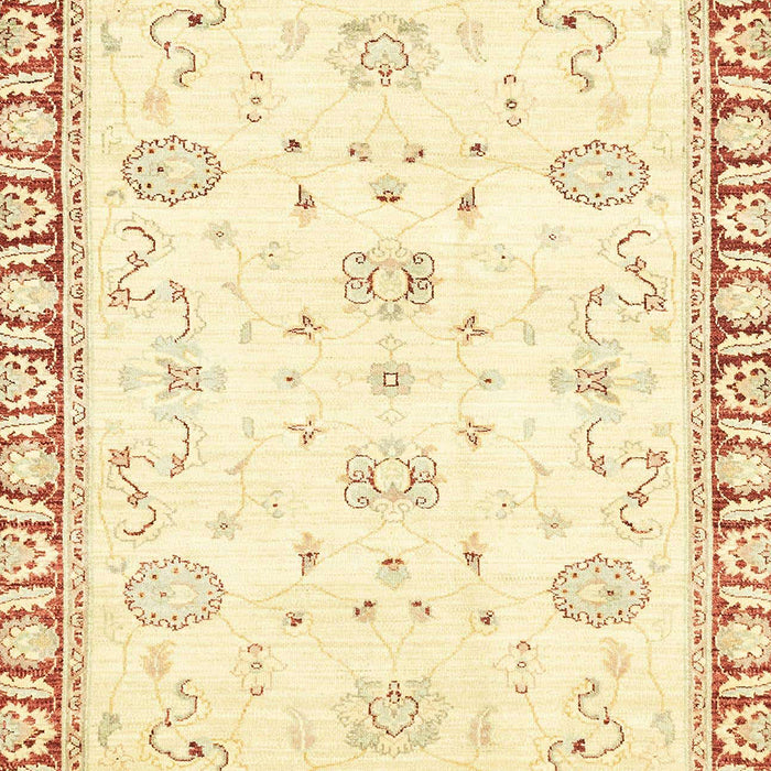 Machine Washable Abstract Pastel Yellow Rug, wshabs2963