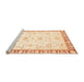 Sideview of Machine Washable Oriental Orange Traditional Area Rugs, wshabs2963org