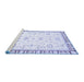 Sideview of Machine Washable Oriental Blue Traditional Rug, wshabs2963blu