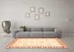 Machine Washable Oriental Orange Traditional Area Rugs in a Living Room, wshabs2963org