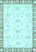 Machine Washable Oriental Light Blue Traditional Rug, wshabs2963lblu