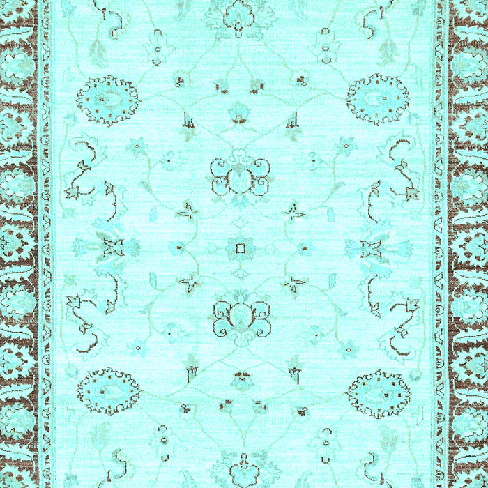 Machine Washable Oriental Light Blue Traditional Rug, wshabs2963lblu