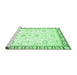 Sideview of Machine Washable Oriental Emerald Green Traditional Area Rugs, wshabs2963emgrn