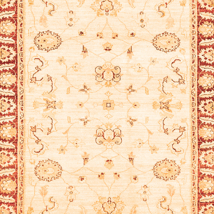 Machine Washable Oriental Orange Traditional Area Rugs, wshabs2963org