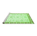 Sideview of Machine Washable Oriental Green Traditional Area Rugs, wshabs2963grn