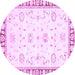 Round Oriental Purple Traditional Rug, abs2963pur