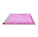 Sideview of Machine Washable Abstract Purple Modern Area Rugs, wshabs2964pur