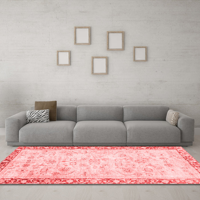 Modern Red Washable Rugs