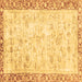 Square Abstract Brown Modern Rug, abs2964brn