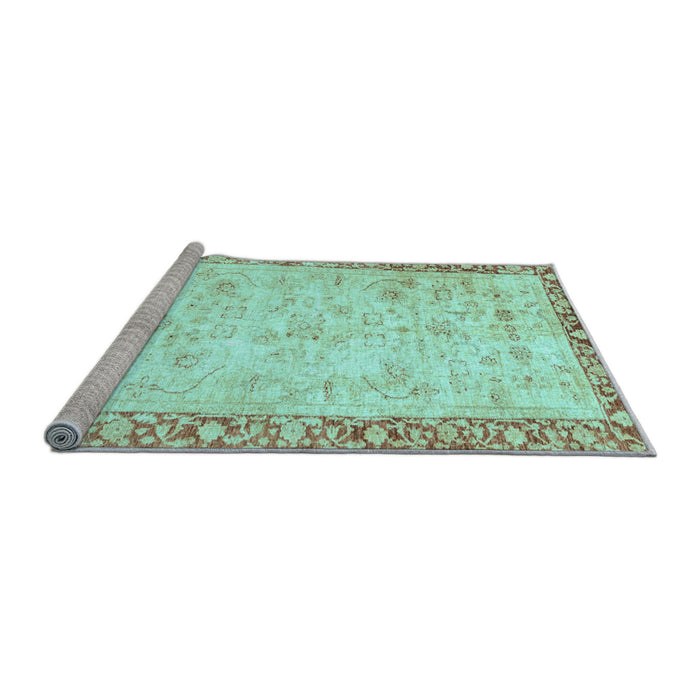 Sideview of Machine Washable Abstract Light Blue Modern Rug, wshabs2964lblu