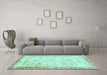 Machine Washable Abstract Light Blue Modern Rug in a Living Room, wshabs2964lblu