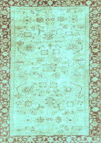 Abstract Light Blue Modern Rug, abs2964lblu