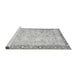 Sideview of Machine Washable Abstract Gray Modern Rug, wshabs2964gry