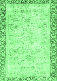 Abstract Emerald Green Modern Rug, abs2964emgrn