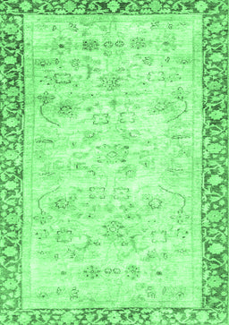 Abstract Emerald Green Modern Rug, abs2964emgrn