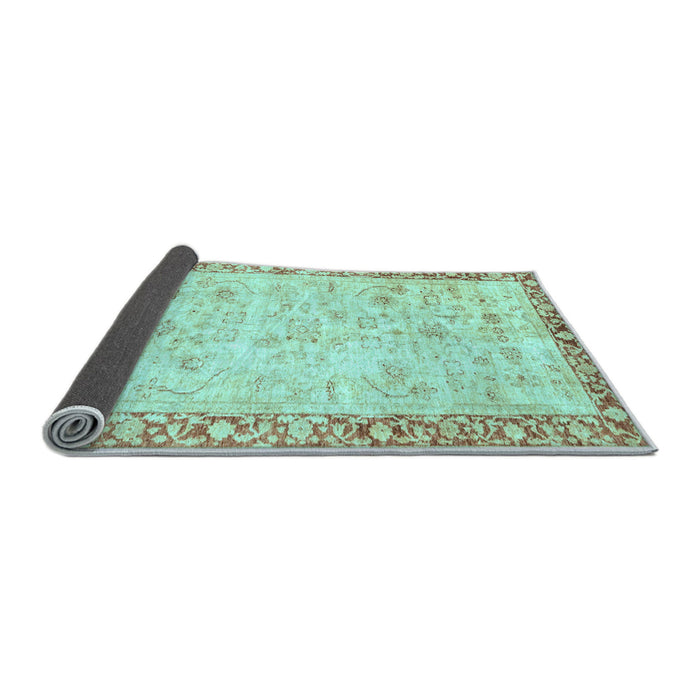 Sideview of Abstract Light Blue Modern Rug, abs2964lblu