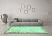 Machine Washable Abstract Turquoise Modern Area Rugs in a Living Room,, wshabs2964turq