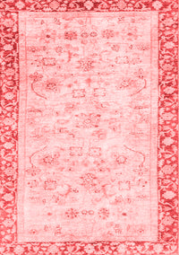 Abstract Red Modern Rug, abs2964red