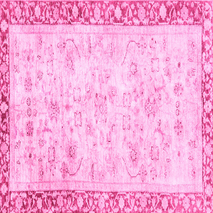 Square Abstract Pink Modern Rug, abs2964pnk