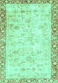 Abstract Turquoise Modern Rug, abs2964turq