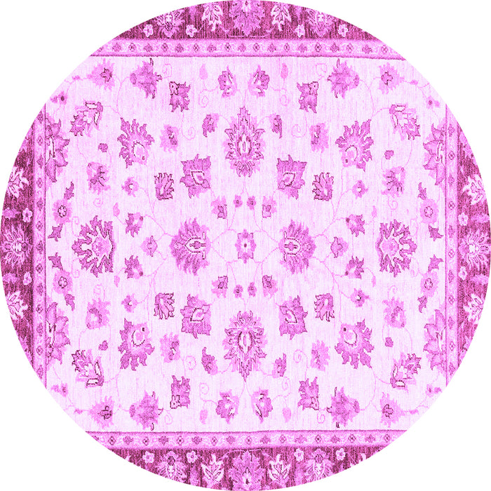 Round Oriental Purple Traditional Rug, abs2965pur