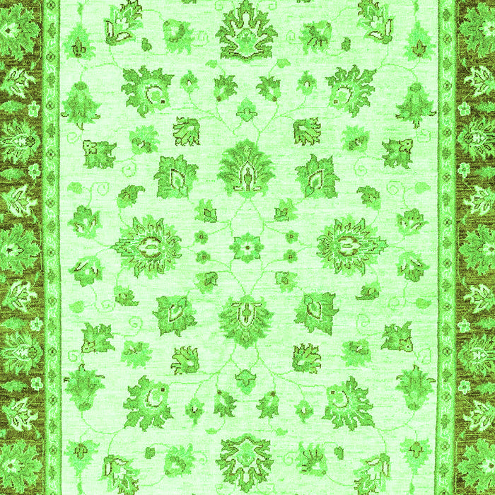 Machine Washable Oriental Green Traditional Area Rugs, wshabs2965grn