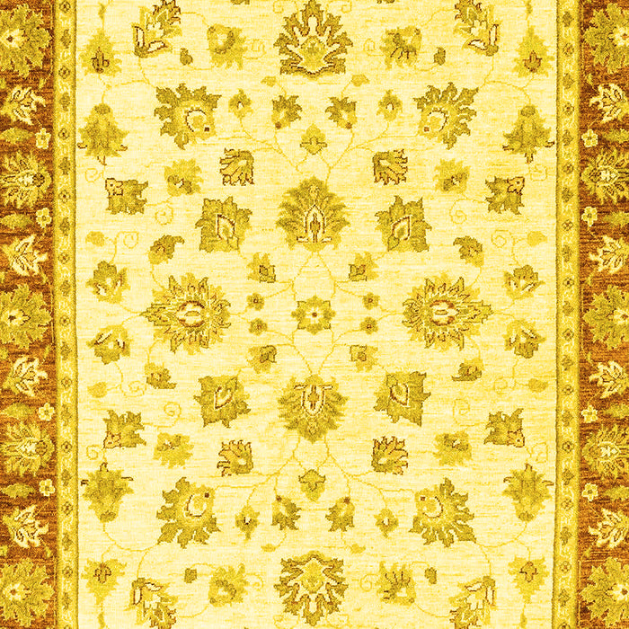 Machine Washable Oriental Yellow Traditional Rug, wshabs2965yw