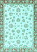 Machine Washable Oriental Light Blue Traditional Rug, wshabs2965lblu