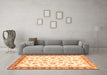 Machine Washable Oriental Orange Traditional Area Rugs in a Living Room, wshabs2965org